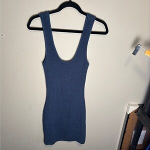 Dynamite Navy Crochet Mini Dress